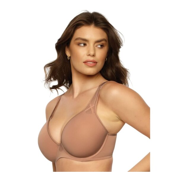 Paramour Women Brown Underwire Tshirt Bra Size 36DDD - Full Coverage - Picture 2 of 9